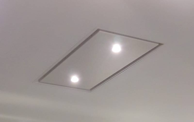 Dampkap inbouwgroep Venduro RA90LOW-MM/wit vooraanzicht