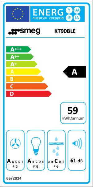 Dampkap wand/schouw Smeg KT90BLE detail 3