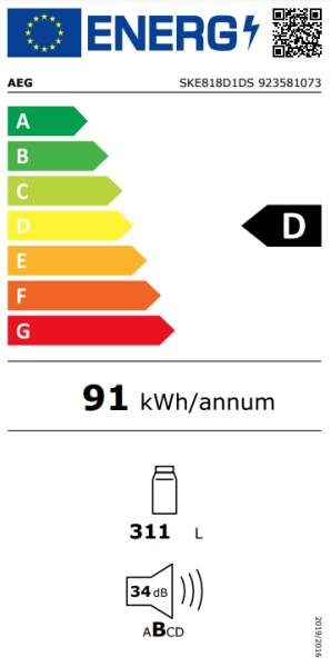 Koelkast inbouw 176-179cm hoog AEG SKE818D1DS//-- detail 3