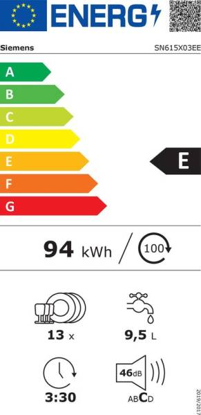 Vaatwasser volledig integreerbaar 60cm Siemens SN636X06KE// detail 3