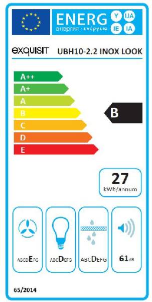 Dampkap onderbouw Exquisit UBH10-2/inox detail 2