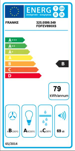 Dampkap wand/schouw Franke FDFEV890XS detail 3
