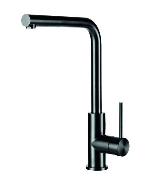 Eéngreepskraan Lorreine TWEED-GUNMETAL vooraanzicht