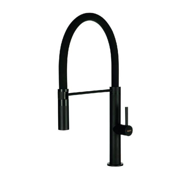 Eéngreepskraan Lorreine RIBBLE-BLACK vooraanzicht