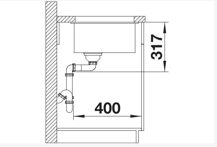 Evier 1 bassin Blanco 525891/** detail 2
