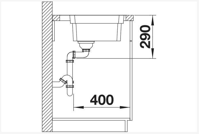 Evier 1 bassin Blanco 524274/** detail 2