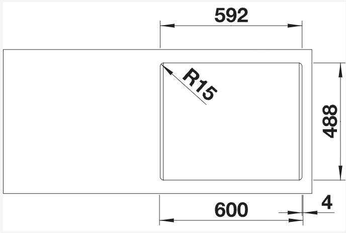 Evier 1 bassin Blanco 524731 detail 1