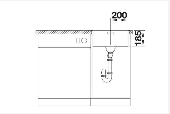 Evier 1 bassin Blanco 526119/** detail 2