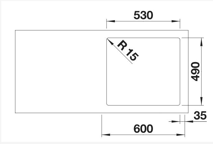 Evier 1 bassin Blanco 526124/** detail 1