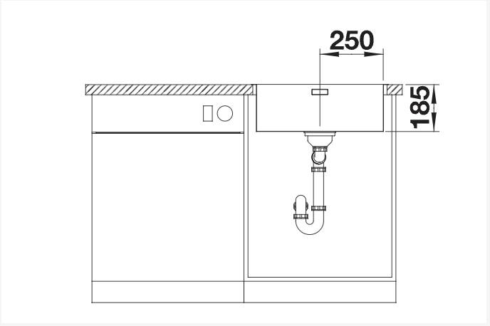 Enkele spoelbak Blanco 526123/** detail 2