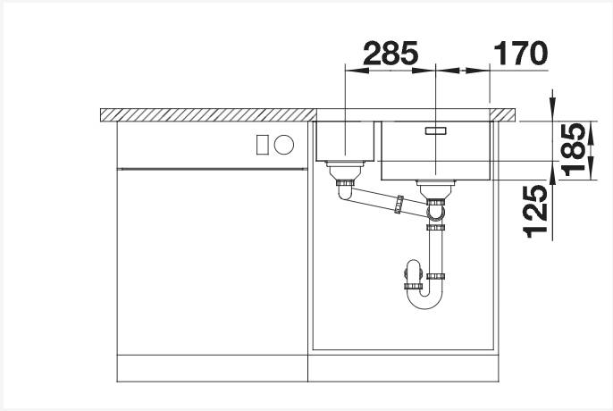 Evier 2 bassins Blanco 526128/** detail 2