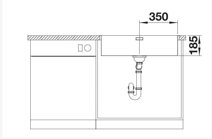 Enkele spoelbak Blanco 526127/** detail 2