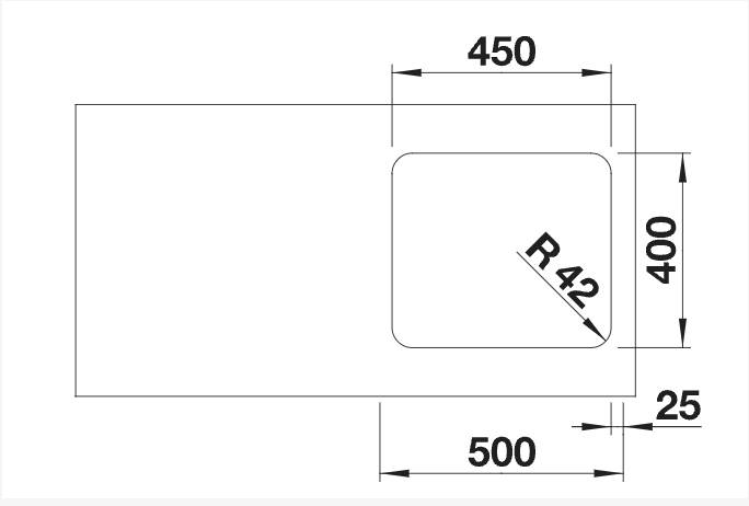 Evier 1 bassin Blanco 526120/** detail 1