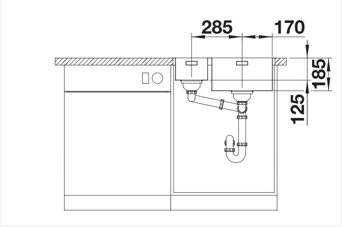 Evier 1 1/2 bassin Blanco 526131/** detail 2