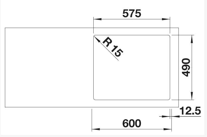 Evier 1 1/2 bassin Blanco 526132/** detail 1