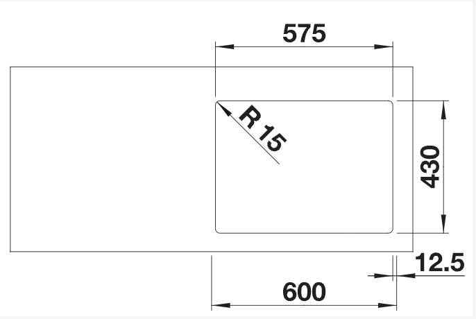 Dubbele spoelbak Blanco 526130/** detail 1