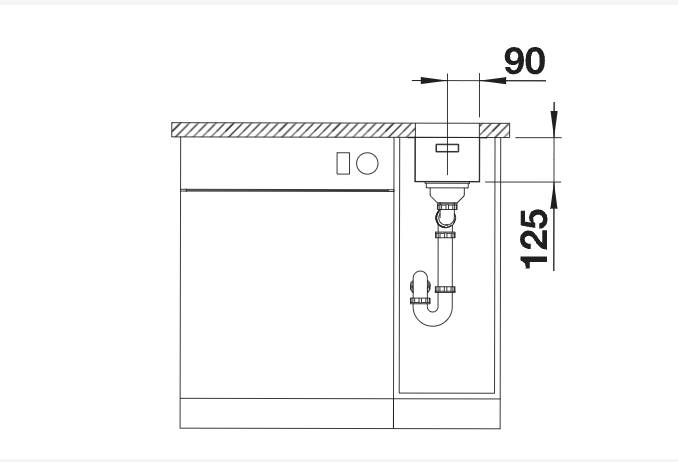 Evier 1 bassin Blanco 526113/** detail 2