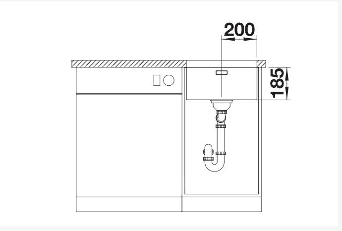 Enkele spoelbak Blanco 526117/** detail 2