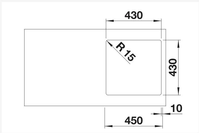 Evier 1 bassin Blanco 526118/** detail 1