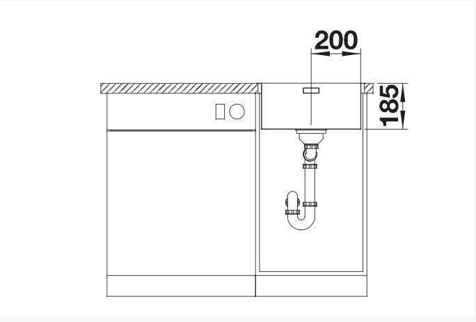Evier 1 bassin Blanco 526118/** detail 2