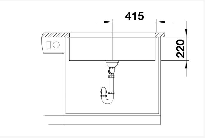Enkele spoelbak Blanco 526005/** detail 2
