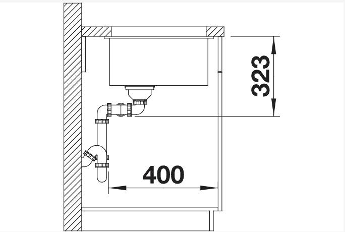 Evier 1 1/2 bassin Blanco 523575 detail 2