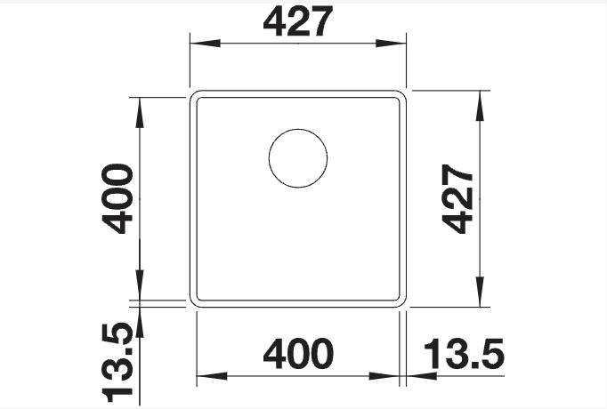 Enkele spoelbak Blanco 523475/** detail 1