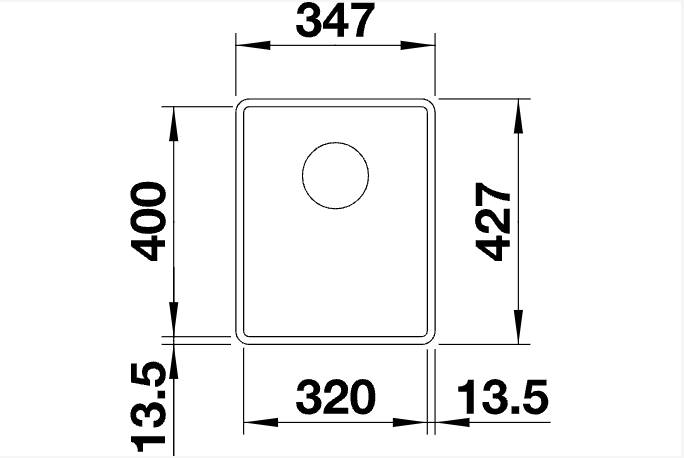 Enkele spoelbak Blanco 523421/** detail 1