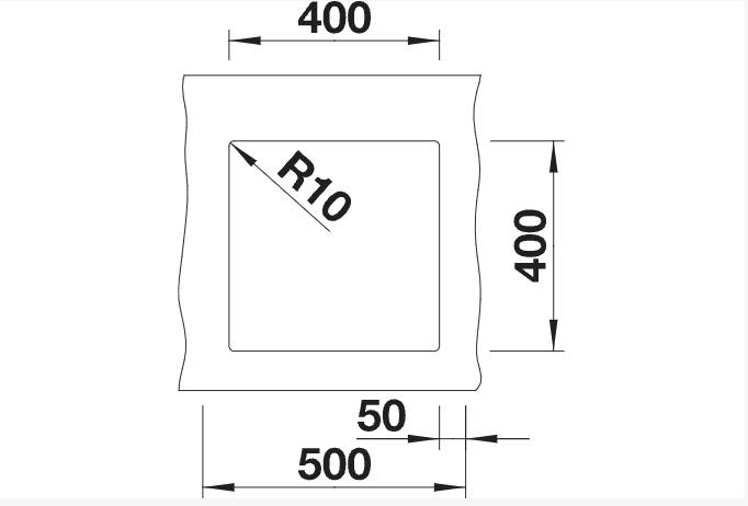 Enkele spoelbak Blanco 523423/** detail 1