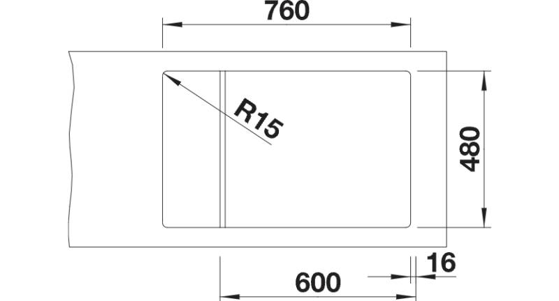 Evier 1 bassin Blanco 524838 detail 1