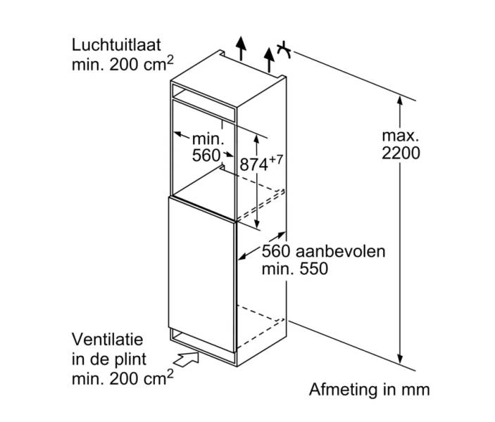 Frigo intégrable hauteur 88cm Siemens KI22LNSE0 detail 5